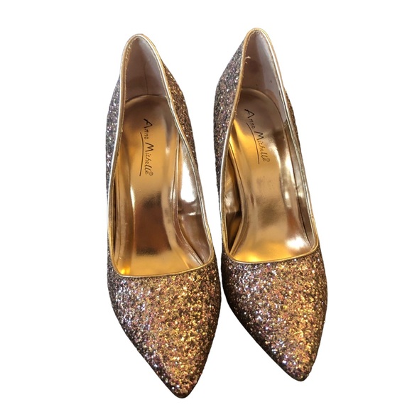 Anne Michelle Pink Glitter Sparkle Stilettos size 7 - Picture 3 of 11